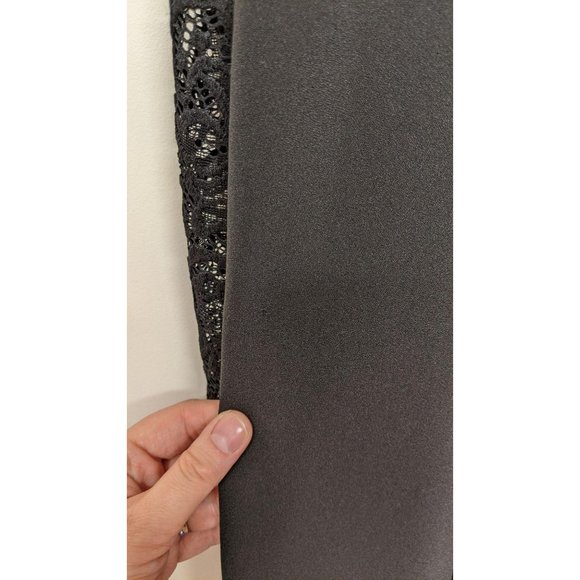 Kimi + Kai "Elle" Lace Trim Mini  Maternity Dress Long Sleeves Black Size Small - Picture 6 of 10